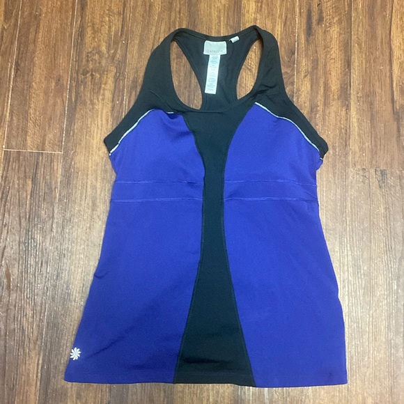 Athleta purple and black racer back tank size medium - Picture 2 of 6